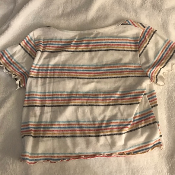 Striped lettuce trim crop top - Picture 2 of 2